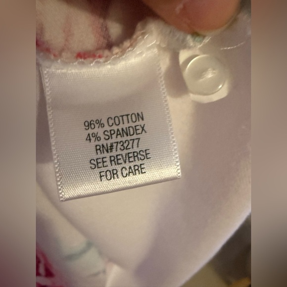 Croft & Barrow White Pink Rose Print Button Neck Polo Shirt size XL - Picture 13 of 16